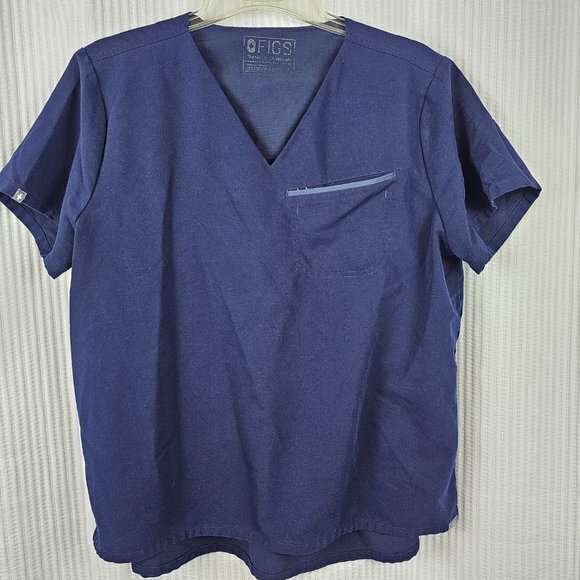 FIGS technical collection Navy Blue Scrub Top See Desc. Measurements‎ - Picture 1 of 8
